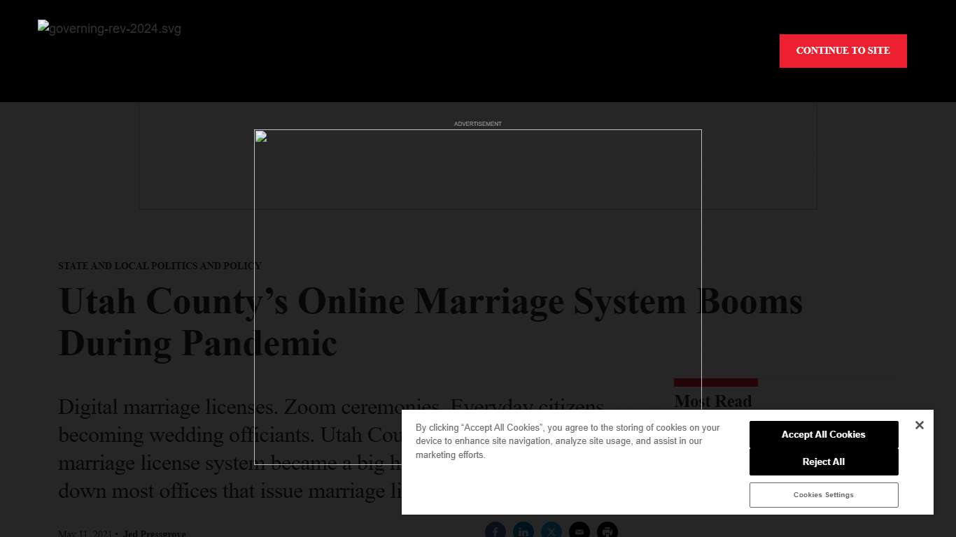 Utah County’s Online Marriage System Booms During Pandemic